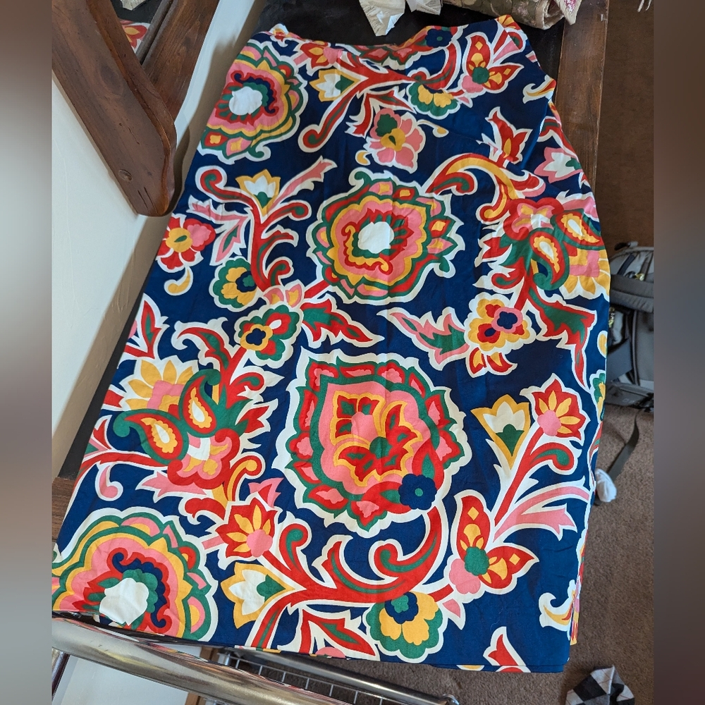 Patterned Midi Skirt